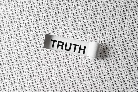 The abstract truth concept arrangement Stock Photos