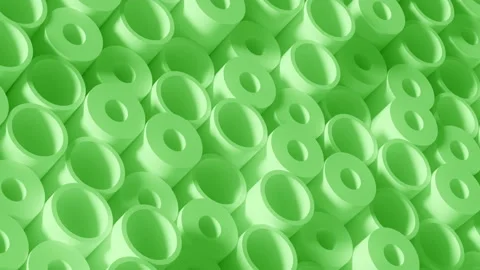 Abstract Tubes Geometric Surface Loop 1 Light Green Stock Footage 146457366