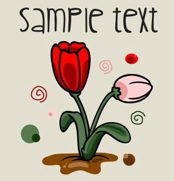 ABSTRACT TULIP FLOWER Stock Illustration