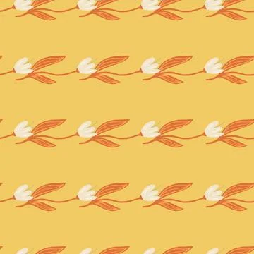 Abstract tulip seamless pattern. Stock Illustration