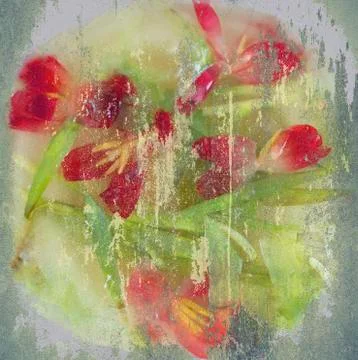 Abstract tulips background Stock Photos