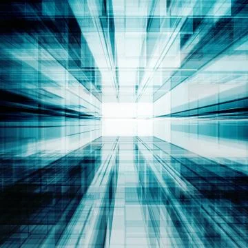 Abstract tunnel 3d rendering Stock Illustration
