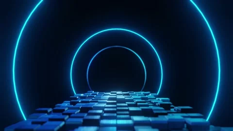 Abstract tunnel animation. Flight forward through corridor. Stock Footage 194446198