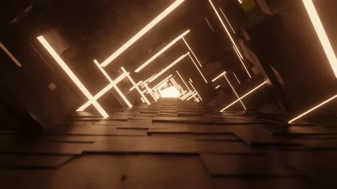 Abstract tunnel animation. Flight forward through corridor. Stock Footage 194446208