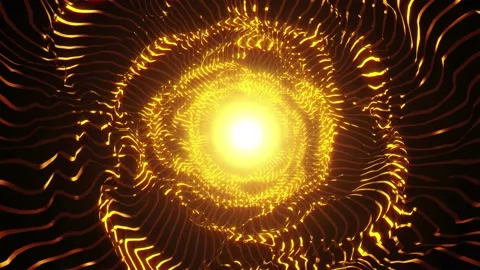 Abstract Tunnel Background  Gold Stock Footage 229400731