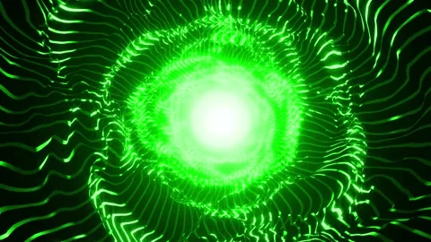 Abstract Tunnel Background  Green Stock Footage 229400728