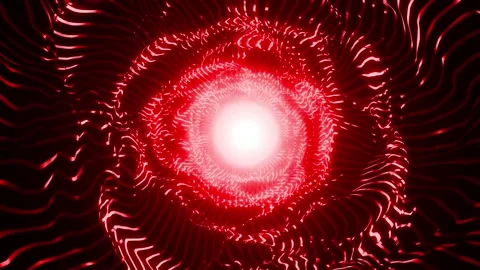 Abstract Tunnel Background  Red Stock Footage 229400628