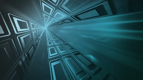 Abstract Tunnel Blue Stock Footage 25856643