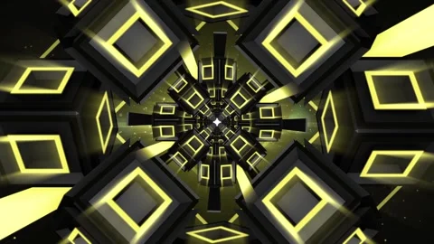 Abstract tunnel cube neon dancing vj loop Stock Footage 263818849