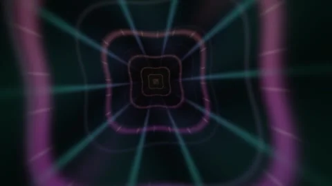 Abstract tunnel effect with lines in dark space Stock Footage 340335503
