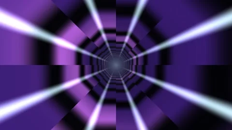 Abstract tunnel of flowing light creates a seamless loop Stock Footage 342360444