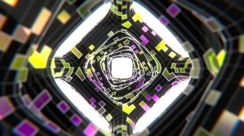 Abstract Tunnel Fly Through (HD) Video stock 37110911