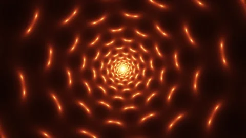 Abstract tunnel of glowing orange light particles Stock Footage 332301336