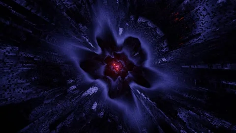 Abstract tunnel with glowing sphere particles dj loop animated background Stock Footage 160538166