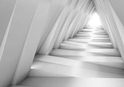 Abstract tunnel in the gray notes. The light at the end of the tunnel Stock Illustration
