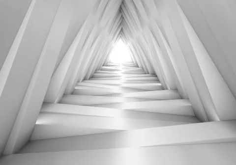 Abstract tunnel in the gray notes. The light at the end of the tunnel Stock Illustration