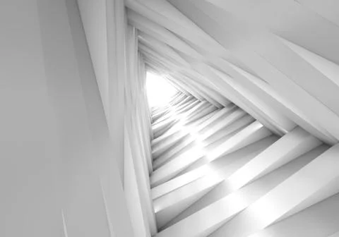 Abstract tunnel in the gray notes. The light at the end of the tunnel Stock Illustration