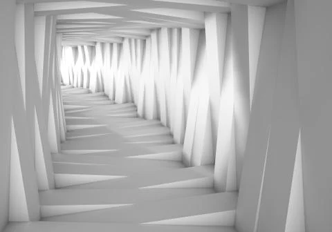 Abstract tunnel in the gray notes. The light at the end of the tunnel Stock Illustration