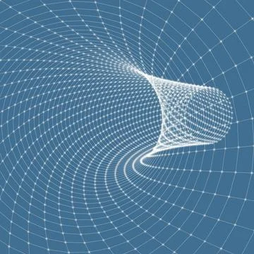 Abstract tunnel grid. 3d vector illustration. Abstract tunnel grid. 3d vec... 写真素材