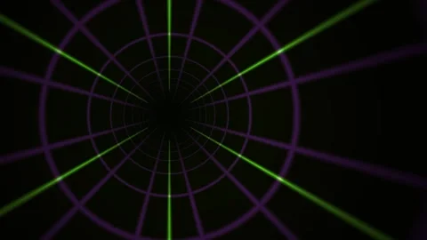Abstract Tunnel of Light and Grid Lines. Stock Footage 333921319