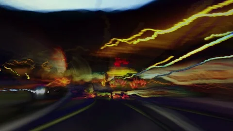 Abstract tunnel lights Stock Footage 85670462