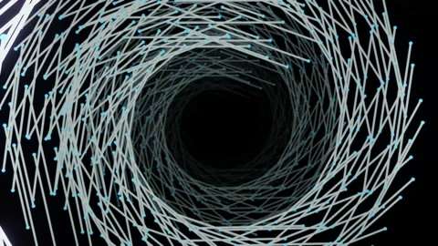 Abstract tunnel of lines Stock Footage 203440242