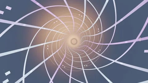 Abstract tunnel with lines twisting in motion Stock Footage 337378025