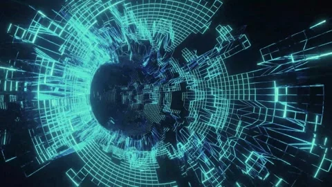 Abstract Tunnel Loop – Futuristic Motion Graphics Background Video stock 316461806