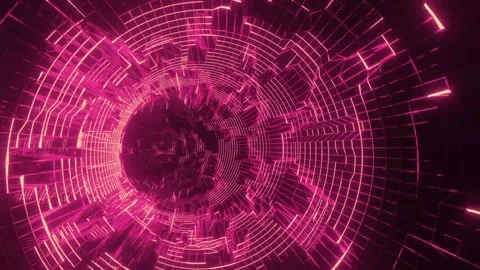 Abstract Tunnel Loop – Futuristic Motion Graphics Background Video stock 316461825