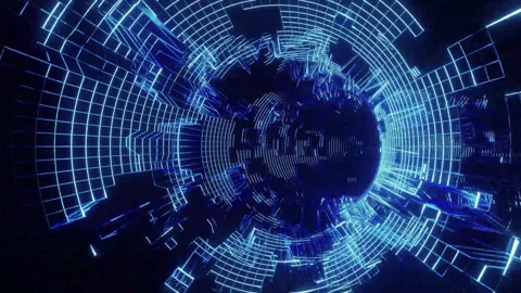 Abstract Tunnel Loop – Futuristic Motion Graphics Background Video stock 316461826