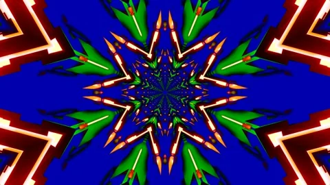 Abstract tunnel loop with geometric shapes, seamless vj background, motion .. Stock Footage 320388447