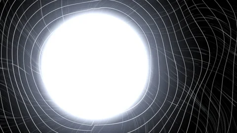 Abstract tunnel motion background white light moving in geometric tunnel op.. Stock-Footage 341658570