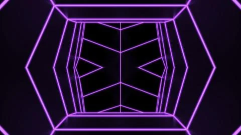 Abstract tunnel with moving linear pattern. Design. Linear animation with moving Stock Illustration