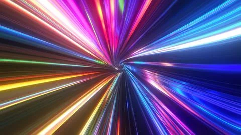 Abstract tunnel of a multicolor spectrum background. Stock-Illustration