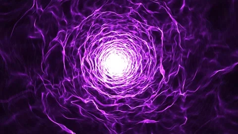 An abstract tunnel or funnel of intertwining lines and shapes in pink tones. Vídeos de archivo 306225635