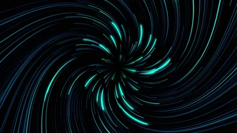 Abstract tunnel speed of light, neon glowing rays Stock Footage 168365028