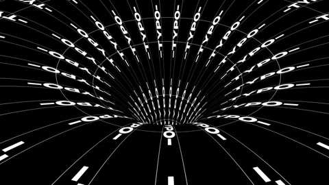 Abstract tunnel with typo elements and typing error concept Vídeos de archivo 342746976