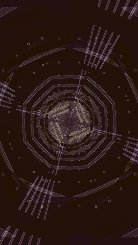 Abstract tunnel video vj loop screensaver showing seamless looping with geo.. Stock Footage 321571469