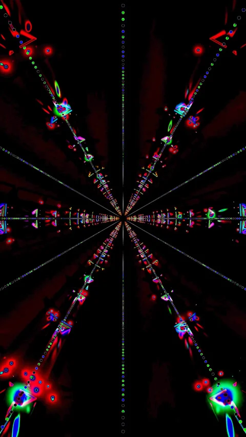 Abstract tunnel vision with geometric forms and radial symmetry creating a .. Stock Footage 321571835