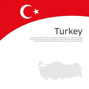Abstract turkey flag, mosaic map. Creative background. Vector flat template イラスト素材