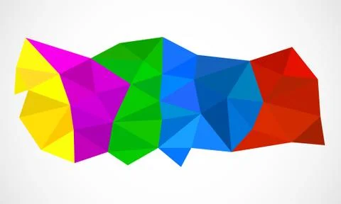 Abstract Turkey map in geometric polygonal style. Colorful vector illustration Stock Illustration