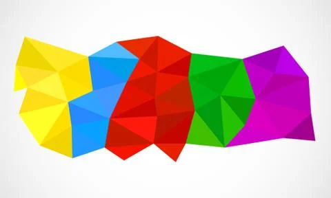 Abstract Turkey map in geometric polygonal style. Colorful vector illustration Stock Illustration