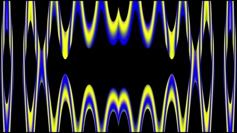 Abstract turquoise and blue liquid light waves expanding in dark space 動画素材 334343979