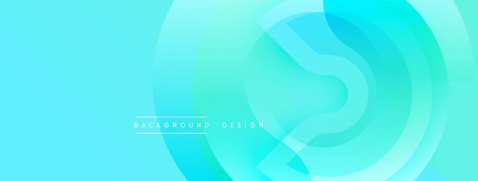 Abstract turquoise background. Overlapping circles create soft gradients, 스톡 일러스트