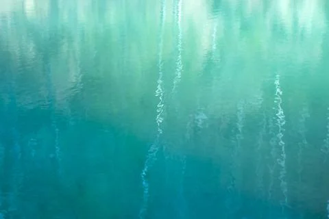 Abstract turquoise background. The surface of the blue lake. Stock Photos