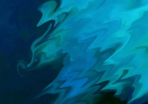 Abstract turquoise blue liquid marble wavy texture background or wallpaper Stock Illustration