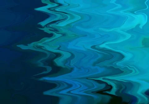 Abstract turquoise blue liquid marble wavy texture background or wallpaper Stock Illustration