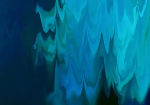 Abstract turquoise blue liquid marble wavy texture background or wallpaper Stock Illustration