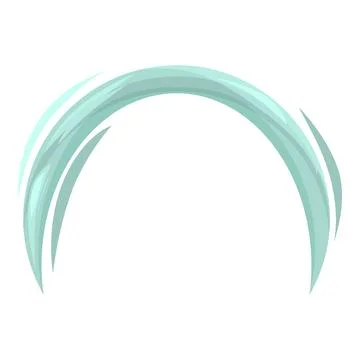 Abstract turquoise brush stroke forming an arch shape Stock Illustration