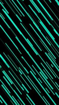 Abstract turquoise diagonal lines on black background Stock Illustration